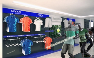 Thiết kế nội thất shop thể thao Donex Sport anh Thái - quận 10